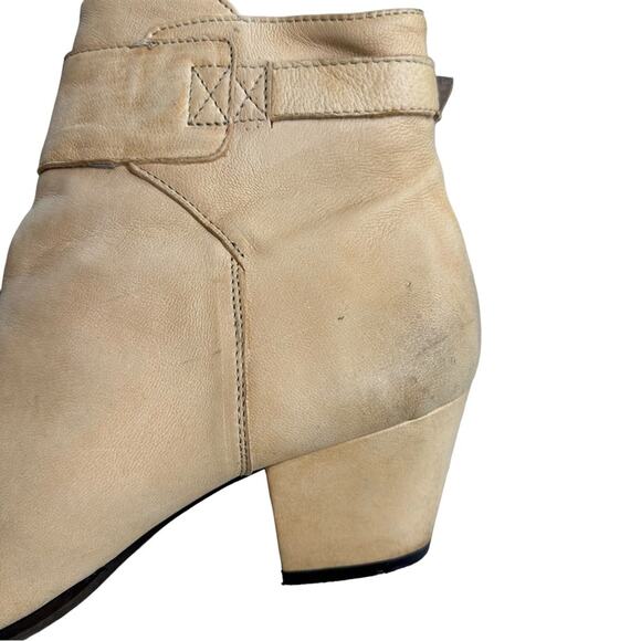 FREE PEOPLE Belleville Ankle Boots Distressed Beige Size 41 EU / 10 US - Picture 6 of 16